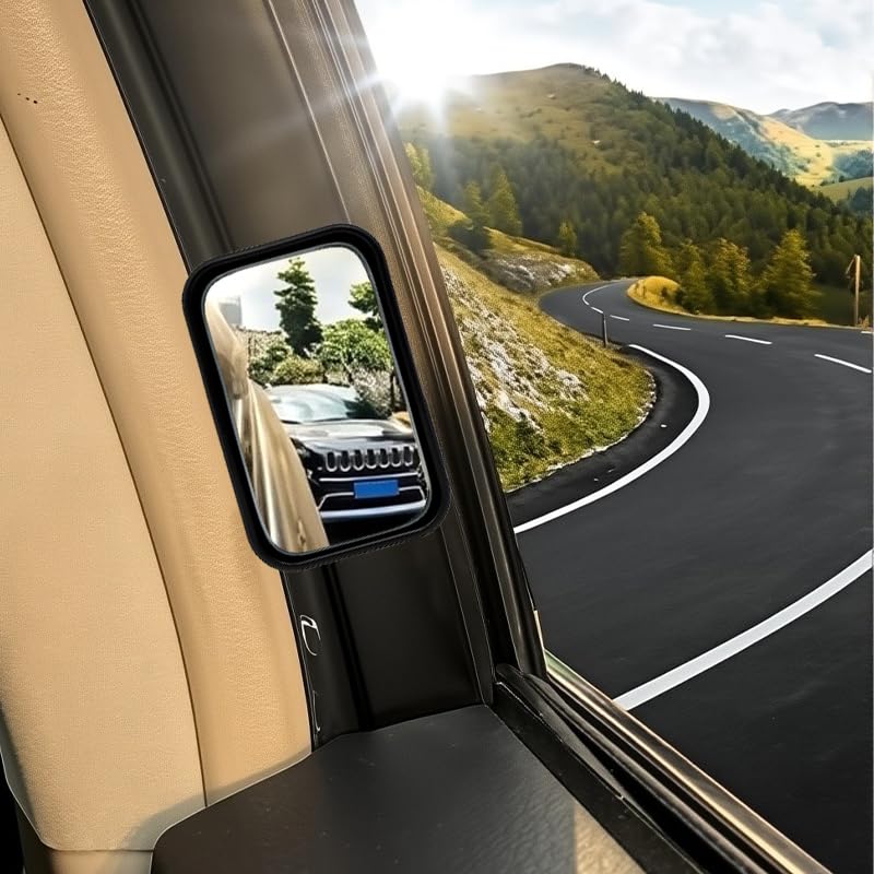 STHIRA Car Rearview Mirror for Safe Passenger Exit featuring HD Convex Lens | 2 Piece Set