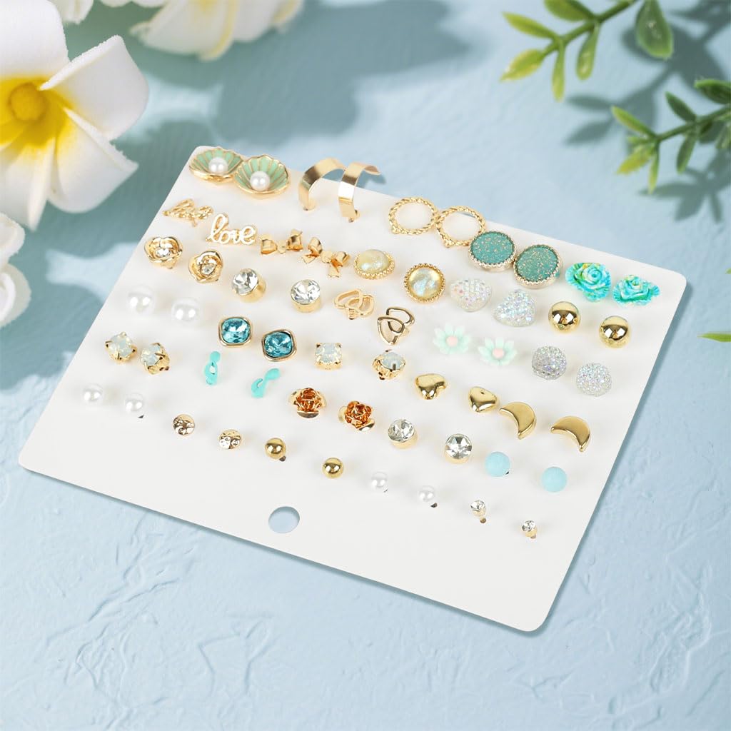 Zibuyu Earrings Set for Women with 30 Pairs 0.3–1.4 cm Designs & Hypoallergenic Alloy | Stylish Gift Idea