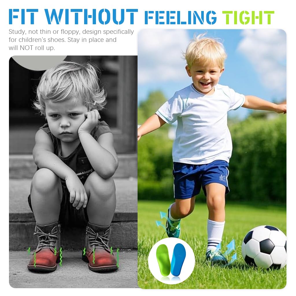 HANNEA Orthotic Insole for Flat Feet with PU Cushioning Sole 20cm for Kids | Posture Correction