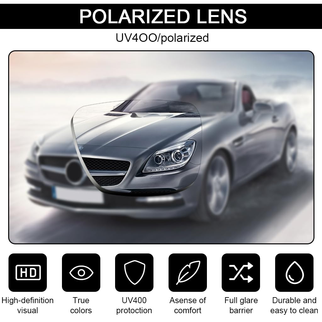 PROBEROS Sunglasses for Outdoor Activities with UV400 Polarized Photochromic Lenses | TR-90 Frame