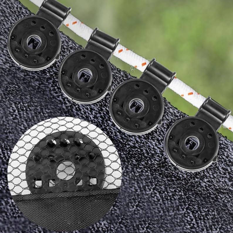 ZIBUYU Plastic Clips for Shade Cloth with Secure Snap Grip 50Pcs | Greenhouse and Garden Use