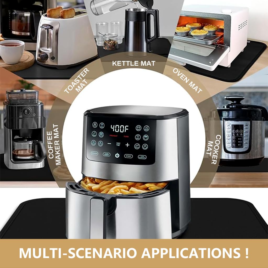 Supvox Silicone Air Fryer Mat for Countertops featuring Non Slip Heat Resistant Design 45x38cm