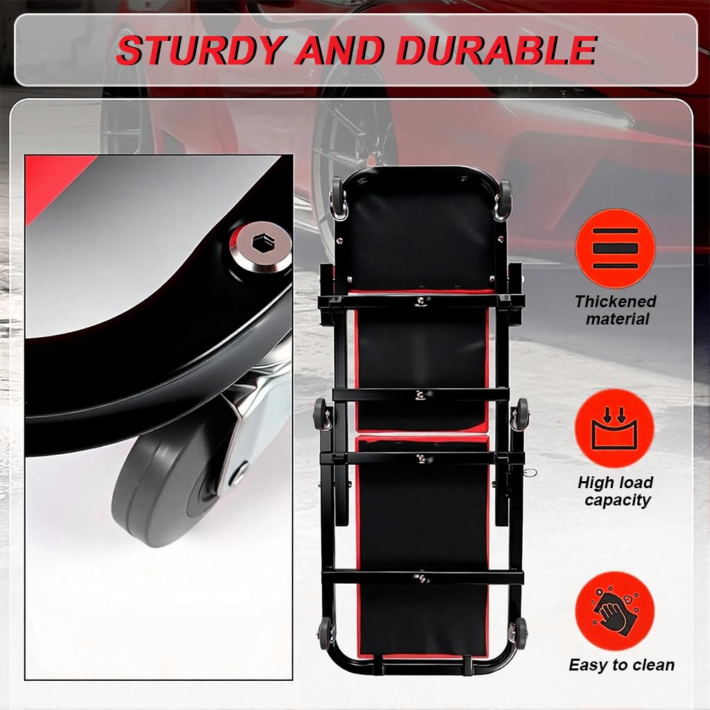 Serplex Mechanic's Creeper Stool for Auto Repair with 36 in Length and 2 in 1 Convertible Design