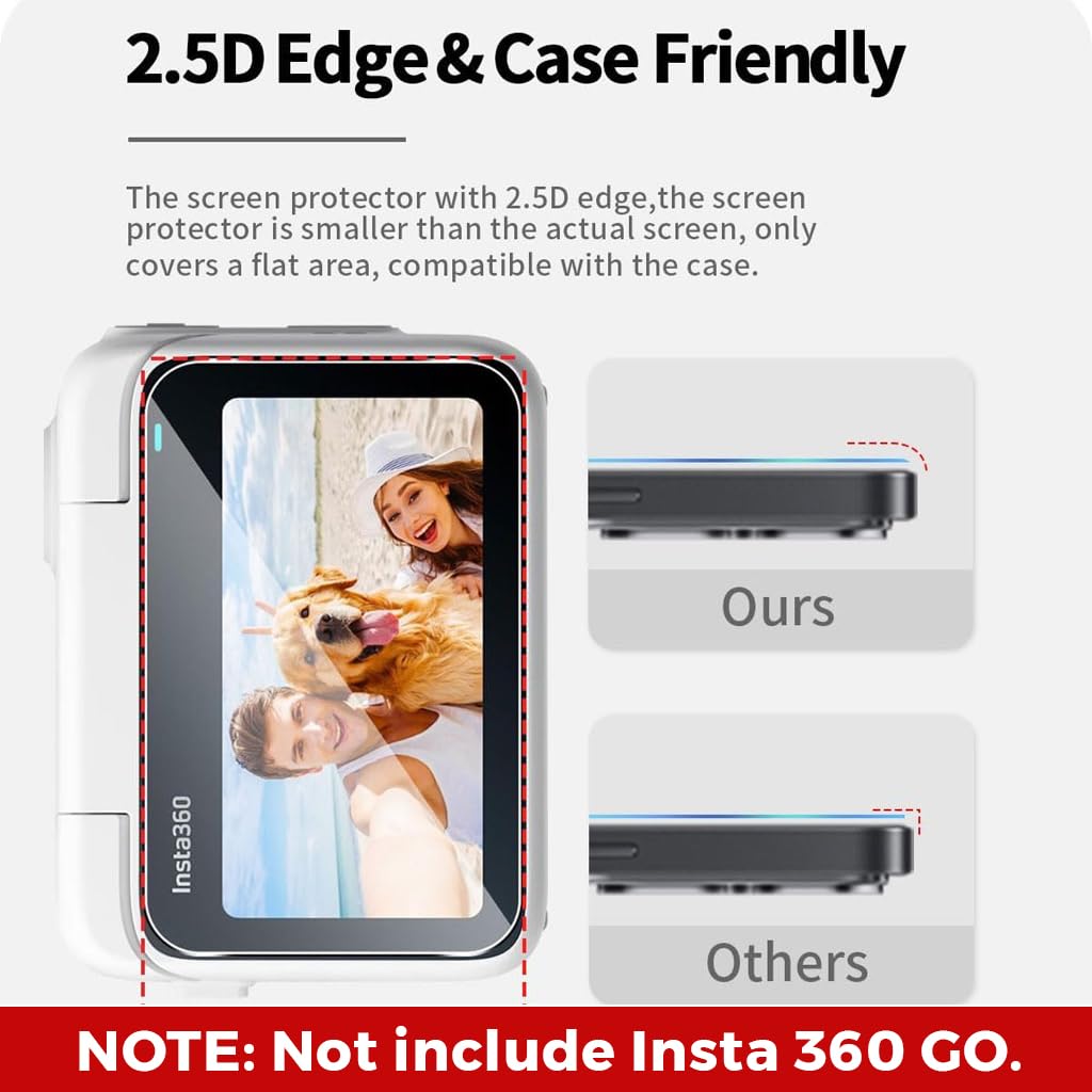 ZORBES Screen Protector for Insta 360 GO 3 with 9H Tempered Glass and Anti Glare Lens | 2 Set