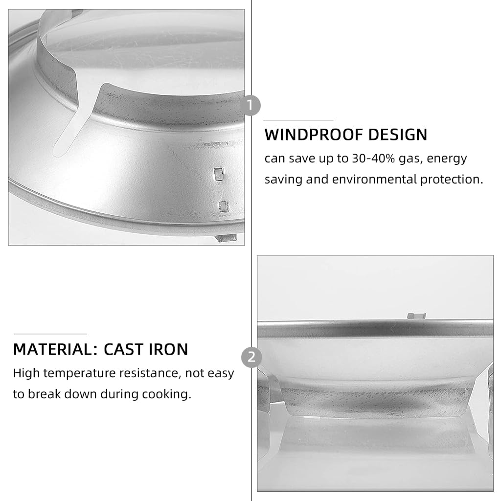 HASTHIP Gas Stove Burner Ring for Efficient Cooking featuring Cone Shaped Flame Gather Ring and Galvanized 8 Grates Design