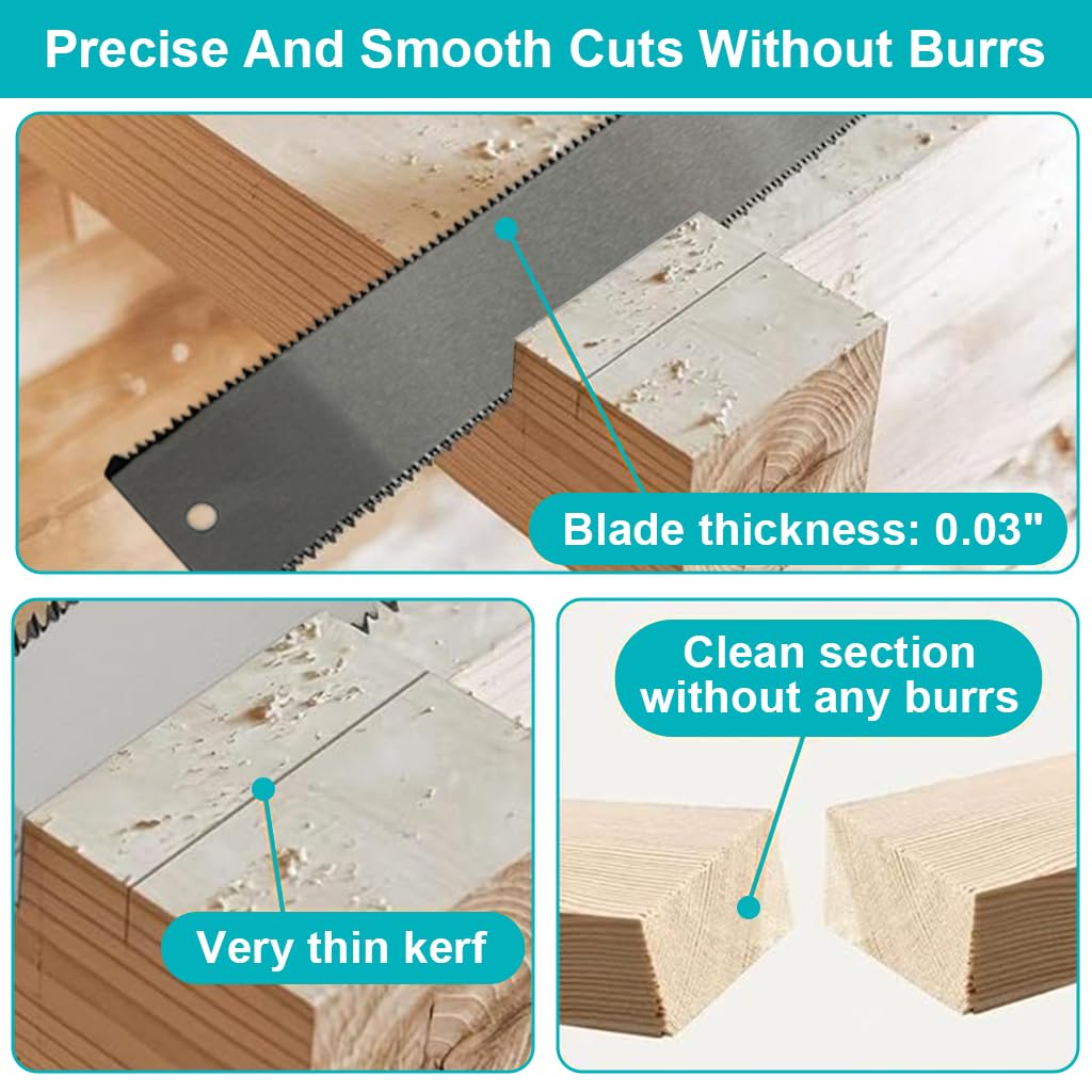 HASTHIP Hand Saw for Woodworking and Gardening featuring Ergonomic Wooden Grip | 17.7 in SK-4 Steel Blade