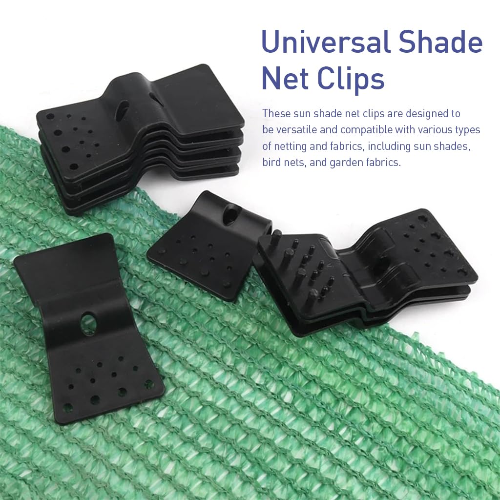 Optifit Sun Shade Net Clips for Garden Netting with Snap Closure | 30 Pcs Durable Plastic