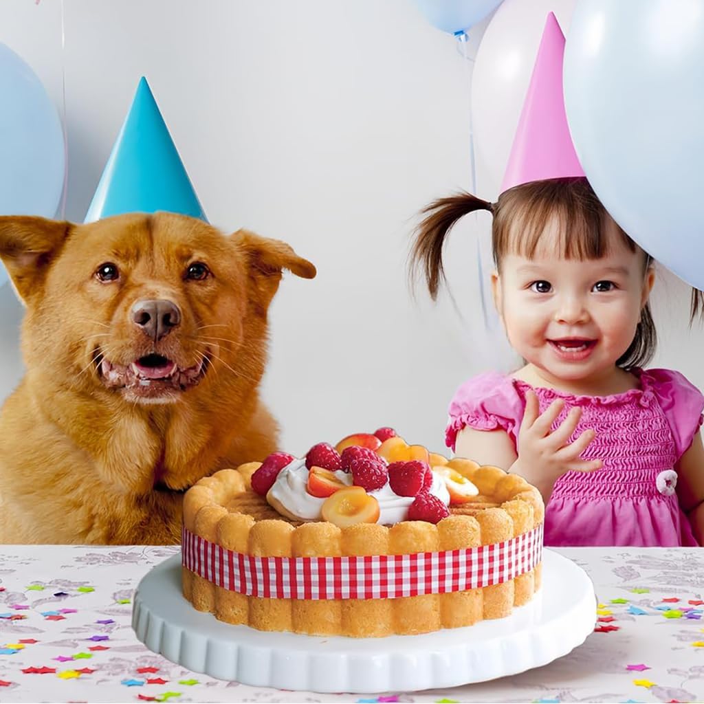 HASTHIP Charlotte Cake Pan for Cheesecake and Brownie Tart with Nonstick Fluted Mold | 8x8x2.5 in Food Grade Silicone