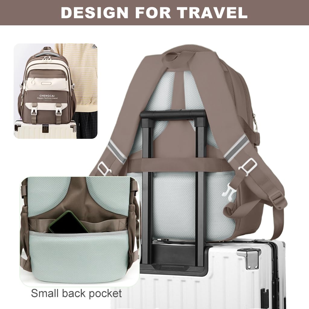 PALAY School Backpack for Travel and Hiking with Dual Handles and Breathable Back Support | Nylon and Oxford Fabric