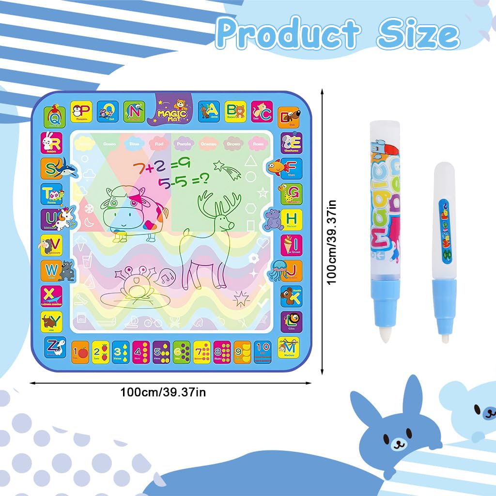 PATPAT Water Doodle Mat for Toddlers with 100 x 75 cm Large Drawing Area | Educational Painting Toy