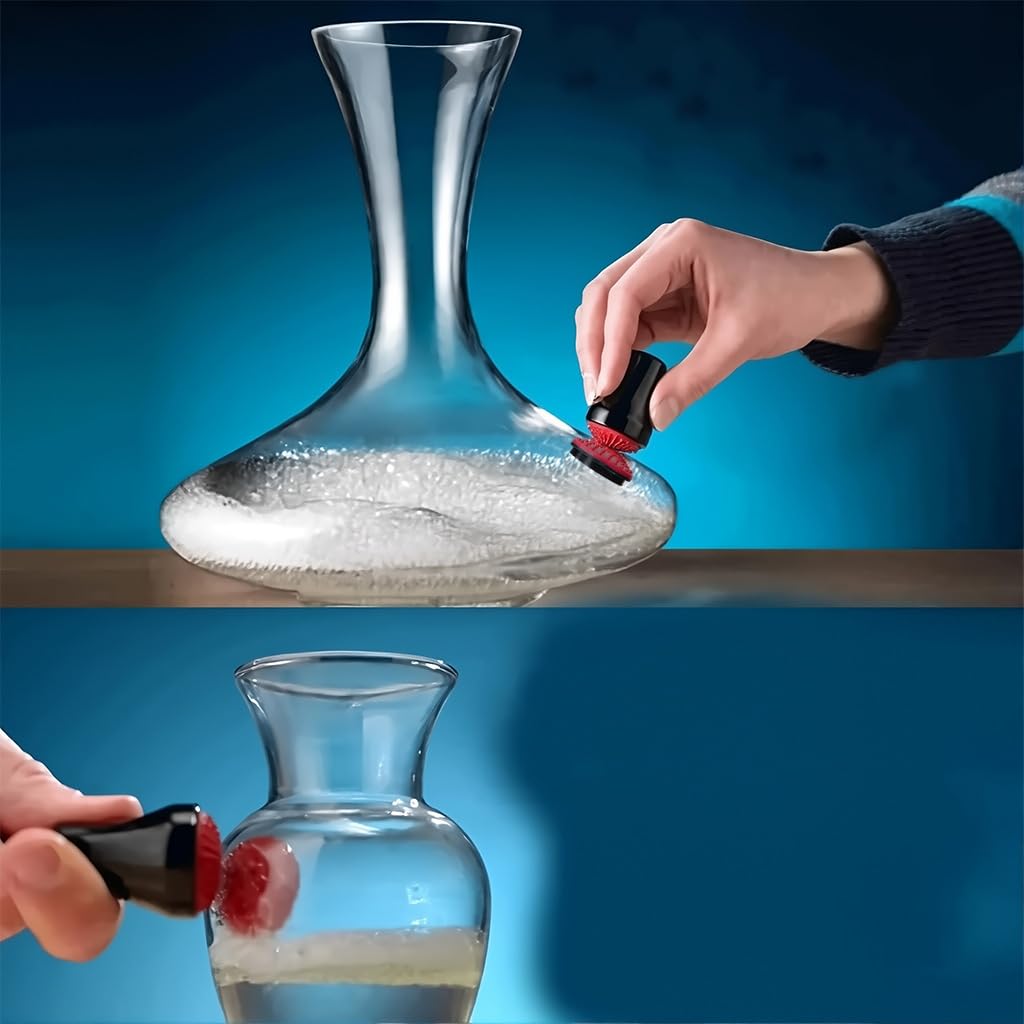 HASTHIP Silicone Bottle Cleaning Brush for Wine Decanters and Vases | Black Interior Wall Cleaner