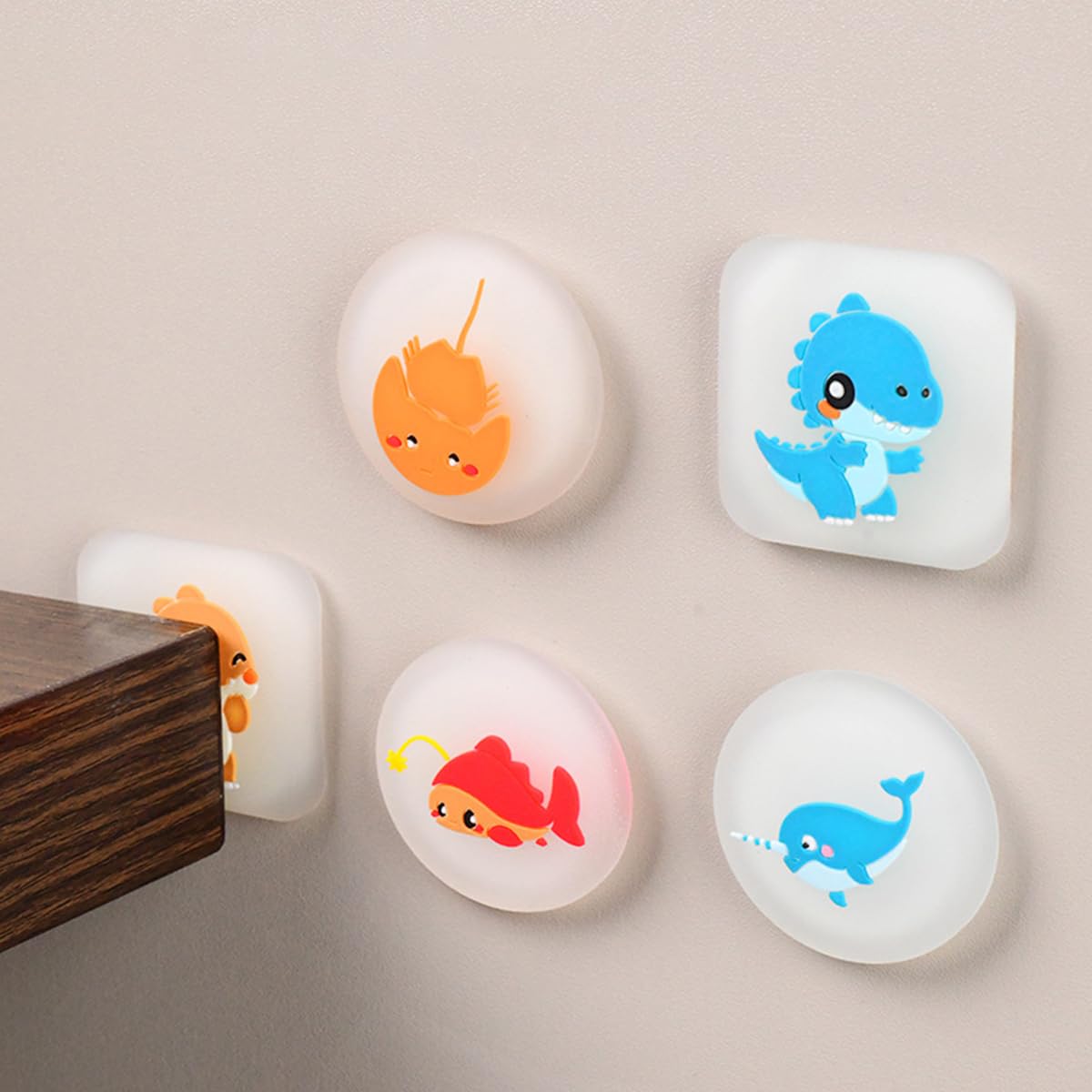 Serplex Door Handle Bumpers for Wall Protection with Self Adhesive Rubber | 6Pcs Quiet Stoppers