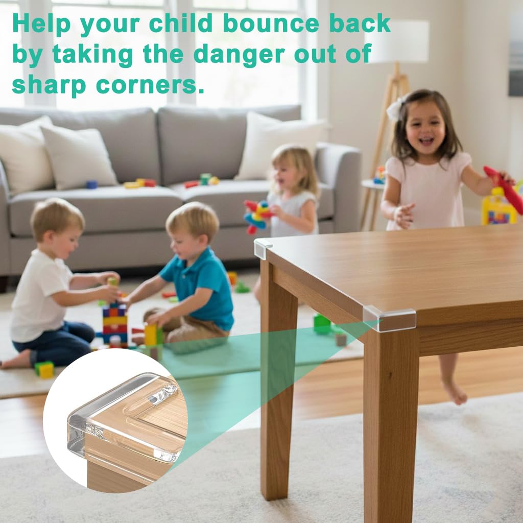 ZIBUYU Baby Corner Protectors for Table Edges with Clear L Shaped Design | 12 Pack