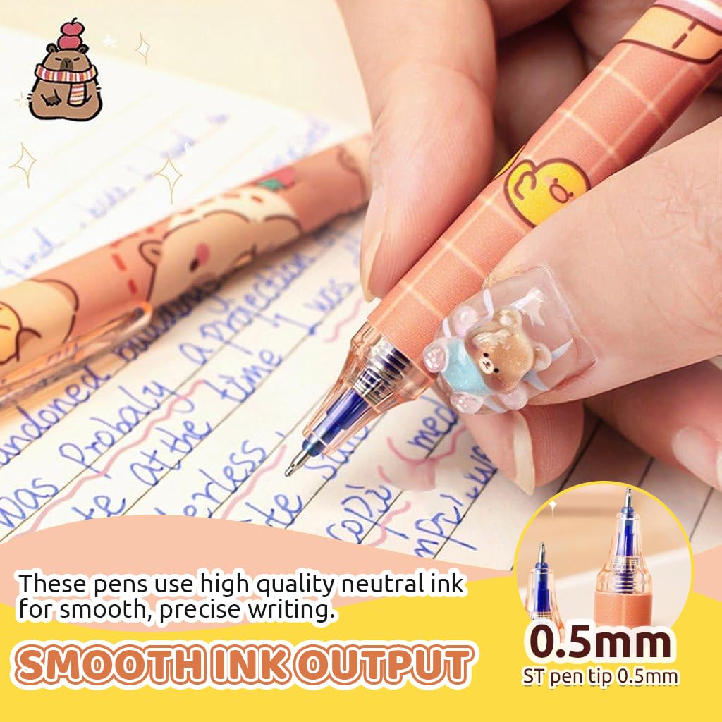 Climberty Erasable Gel Pens Set for Students with Click Design and Rubber Eraser Cap | 6Pcs Blue Ink