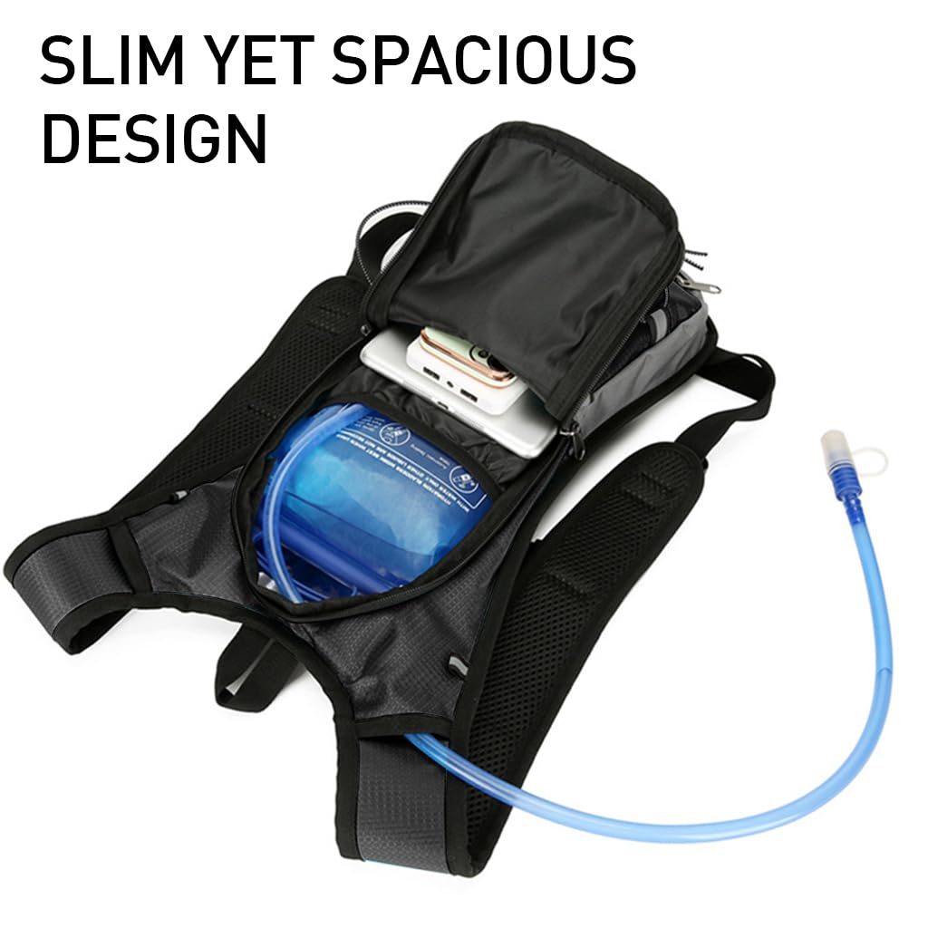 GUSTAVE Hydration Bag for Biking and Trail Running with Slim Waterproof Design | Reflective Straps