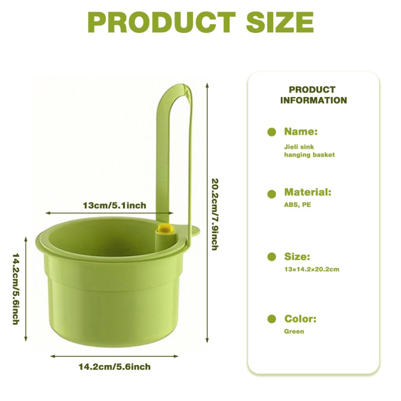 Supvox Kitchen Sink Drain Basket for Food Waste Filtration with Double Layer Strainer | Easy to Clean