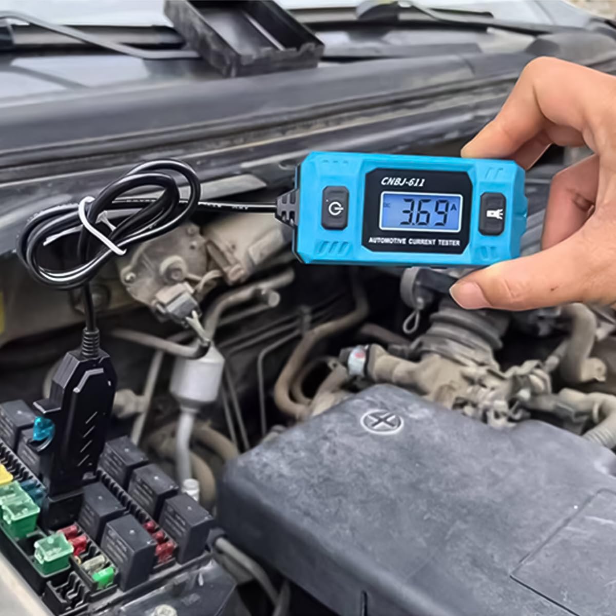 Serplex Car Circuit Tester for Automotive Fuse Diagnosis with LCD Display and LED Light 48V