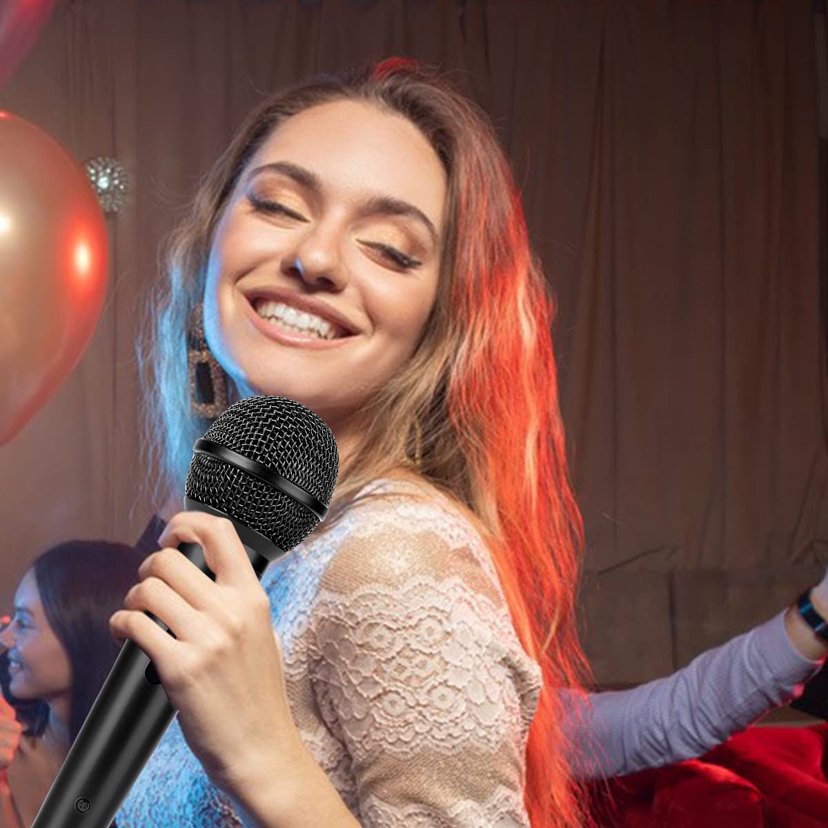 ZORBES Handheld Wired Microphone with 11ft Cable and ON Off Switch for Karaoke | Speech