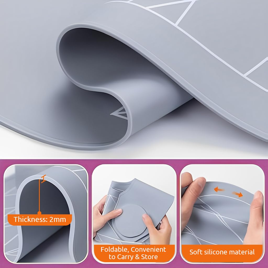 MAYCREATE Silicone Hair Cutting Collar for Salon Use with Guiding Lines | Waterproof and Easy to Clean