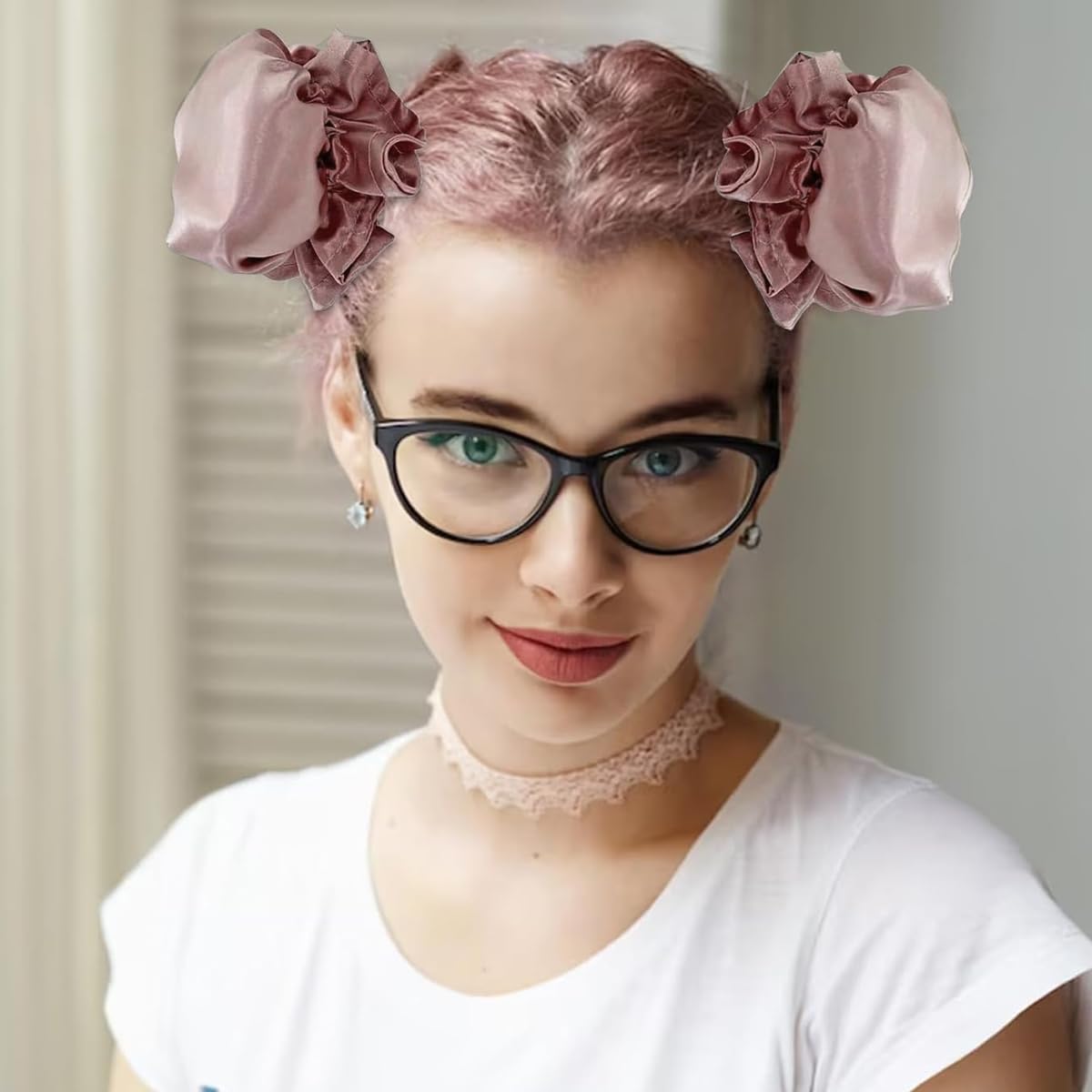 SANNIDHI Heatless Hair Curler for All Hair Types with 2 Sets Satin Rods and Caps | Pink DIY Styling