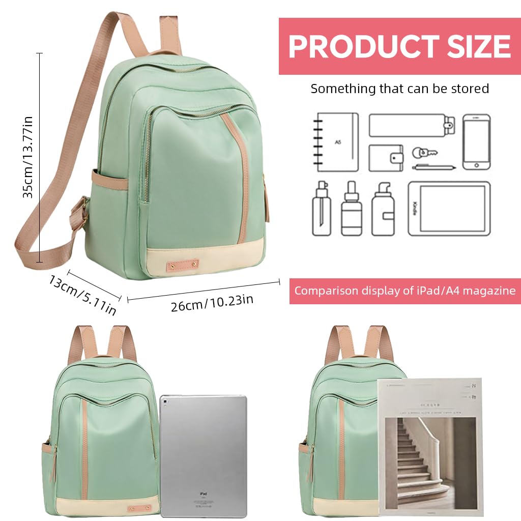 Zibuyu Travel School Bag Backpack for Girls with Multiple Compartments 26x13x35cm Oxford Fabric