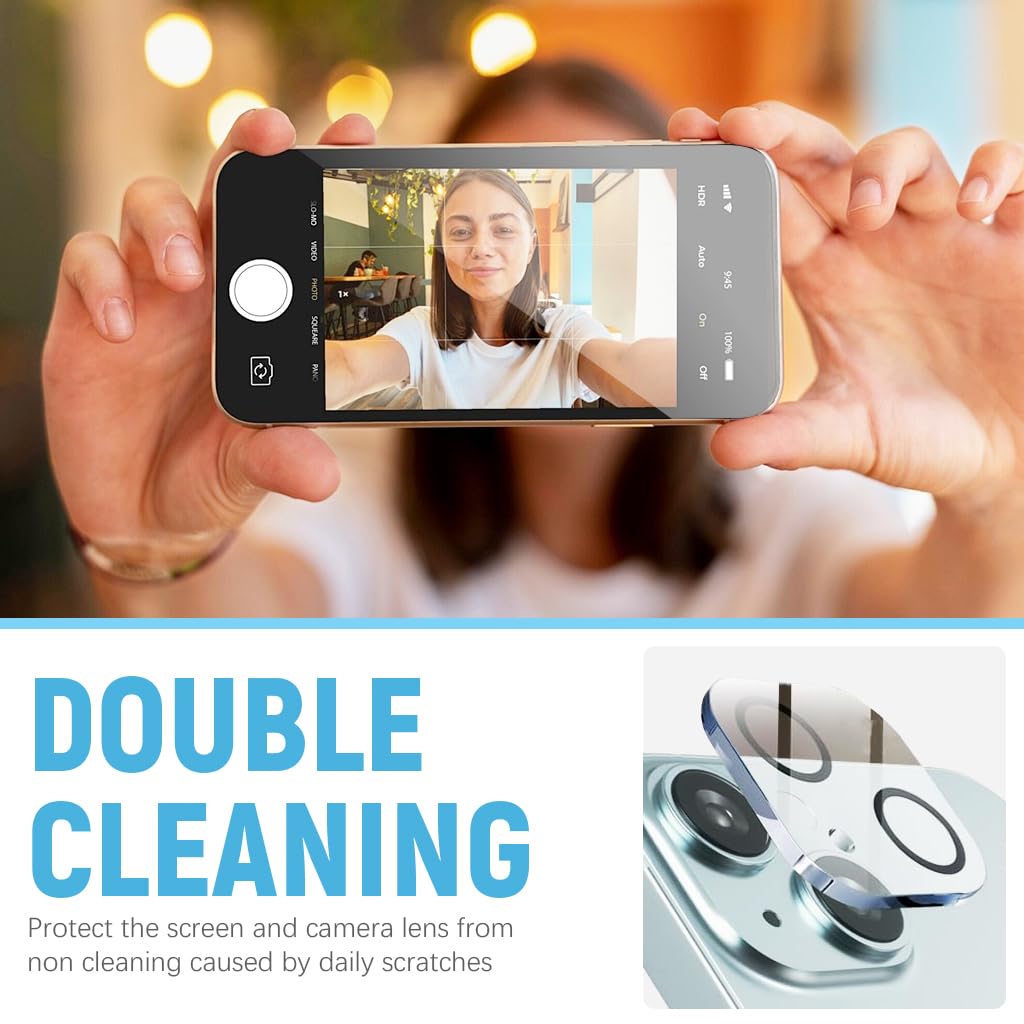 ZEITEL Privacy Screen Protector for iPhone 15 6.1 in with 9H Tempered Glass and Auto Alignment | 2 Step Bubble Free Installation
