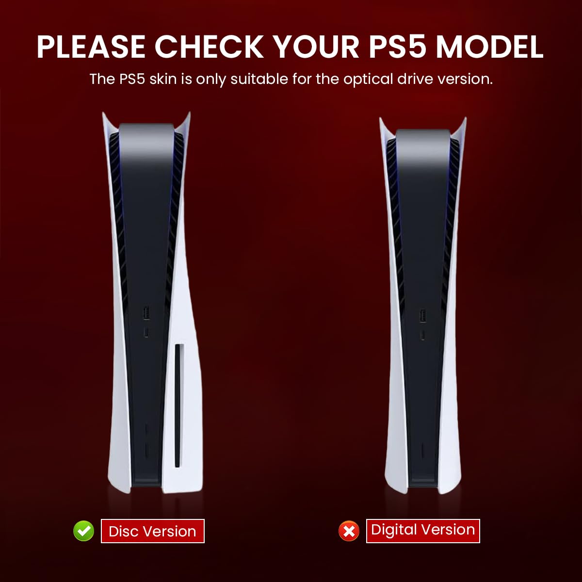 ZORBES Faceplate for PlayStation 5 Disc Edition featuring Cooling Vent and ABS Cover | Red Spider Design Set of 2