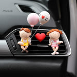 STHIRA® 3Pcs Car Dashboard Toys, Car Interior Decoration Air Vent Air Freshener for Car Decoration Accessories, Car Interior Decor Clip On Air Fresheners with 5 Fragrance Tablets Car Hanging Accessories Gifts