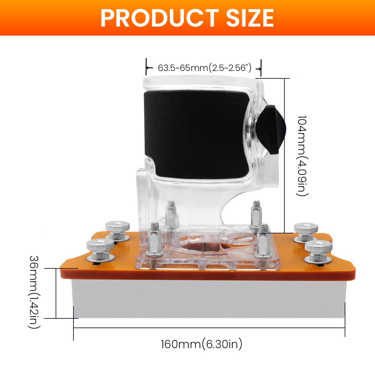 Serplex Woodwork Router Base Tool for Cabinet Furniture with 65mm Guide and 2 in 1 Slotting | Aluminum Alloy Construction