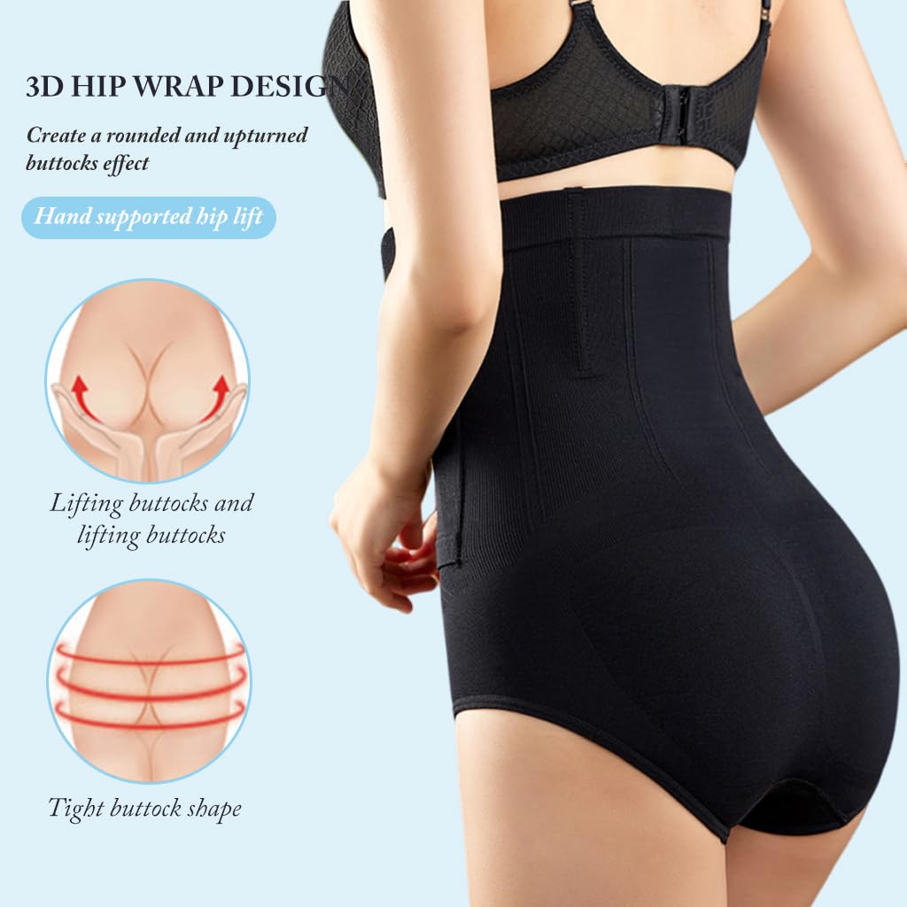 PALAY Shapewear Tummy Control Panties for Women with 3 Row Buckle Design & Neoprene Material | XL Plus Size Body Shaper for Postpartum Recovery