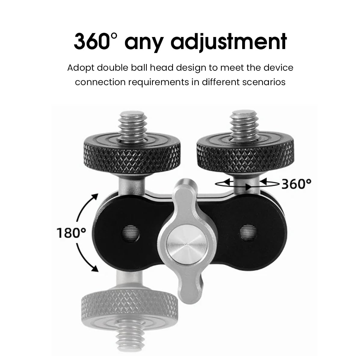 ZORBES Filming Extension Arm for Tripod and Phone Holder with 1/4 inch Screw | 360° Rotatable Aluminum Alloy Magic Arm