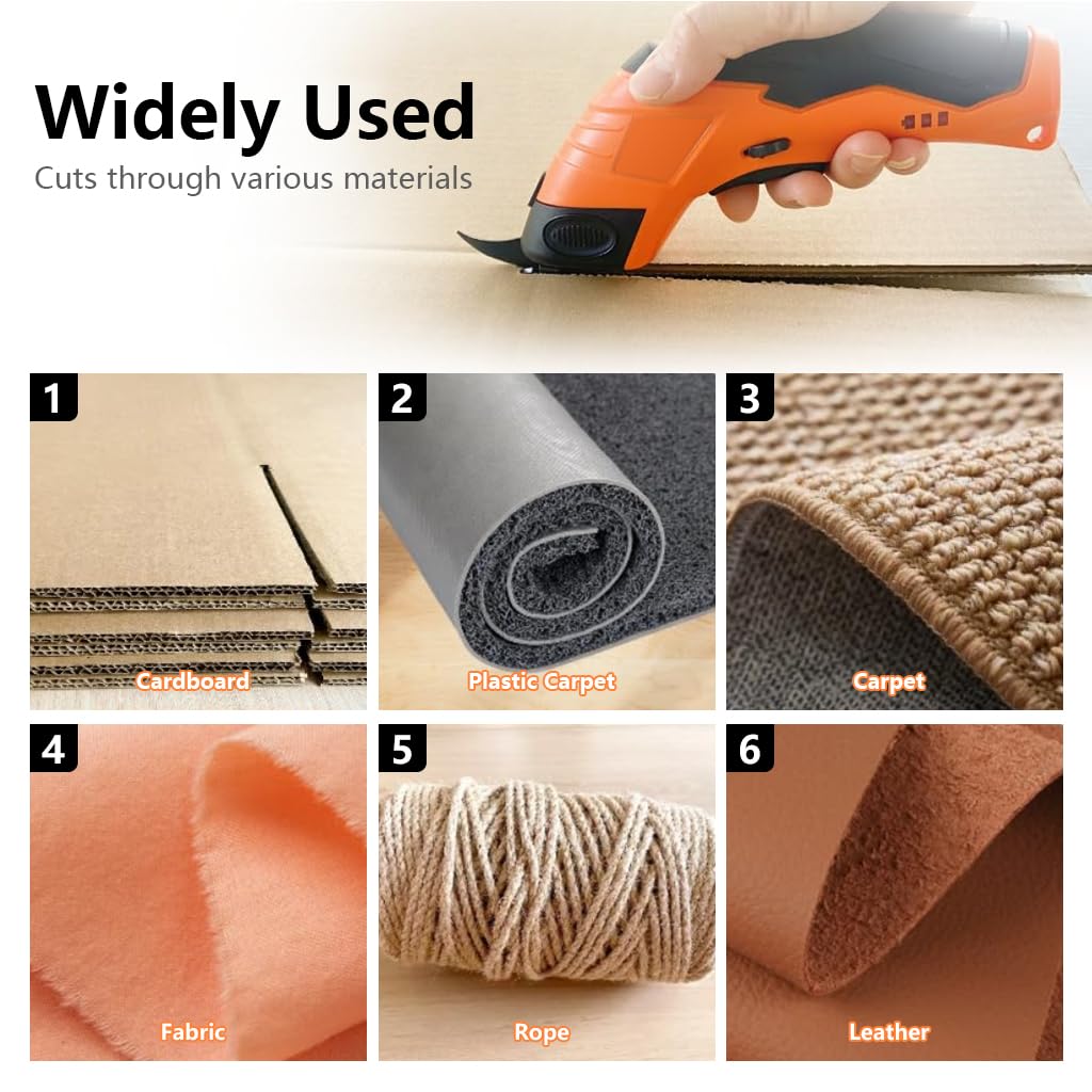 Serplex Electric Scissors for Crafts with 3.6V Power and Safe Lock | Tungsten Steel Blades