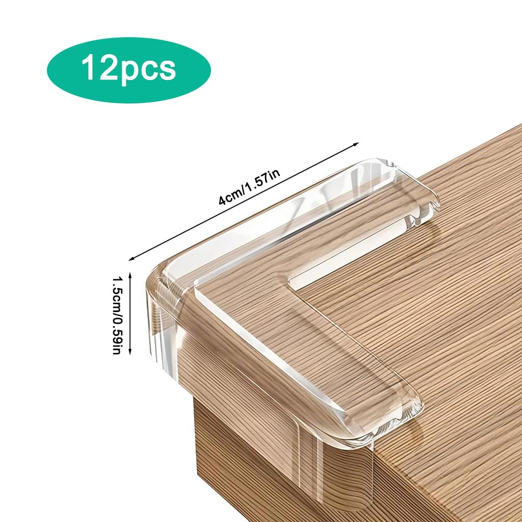 ZIBUYU Baby Corner Protectors for Table Edges with Clear L Shaped Design | 12 Pack