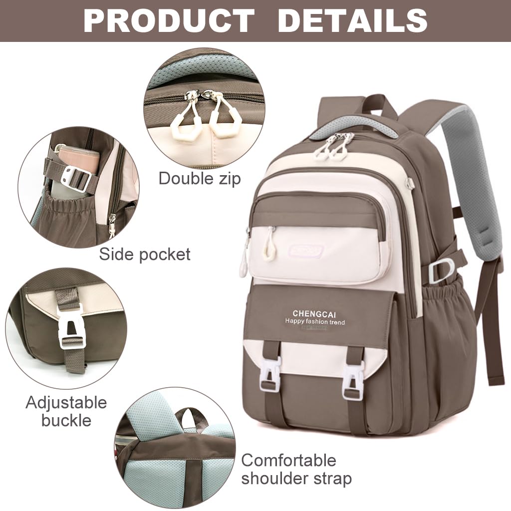 PALAY School Backpack for Travel and Hiking with Dual Handles and Breathable Back Support | Nylon and Oxford Fabric