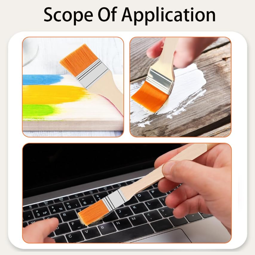 ZIBUYU Acrylic Paint Brush Set for Oil and Gouache with 12pcs Nylon Bristles | Ergonomic Handles