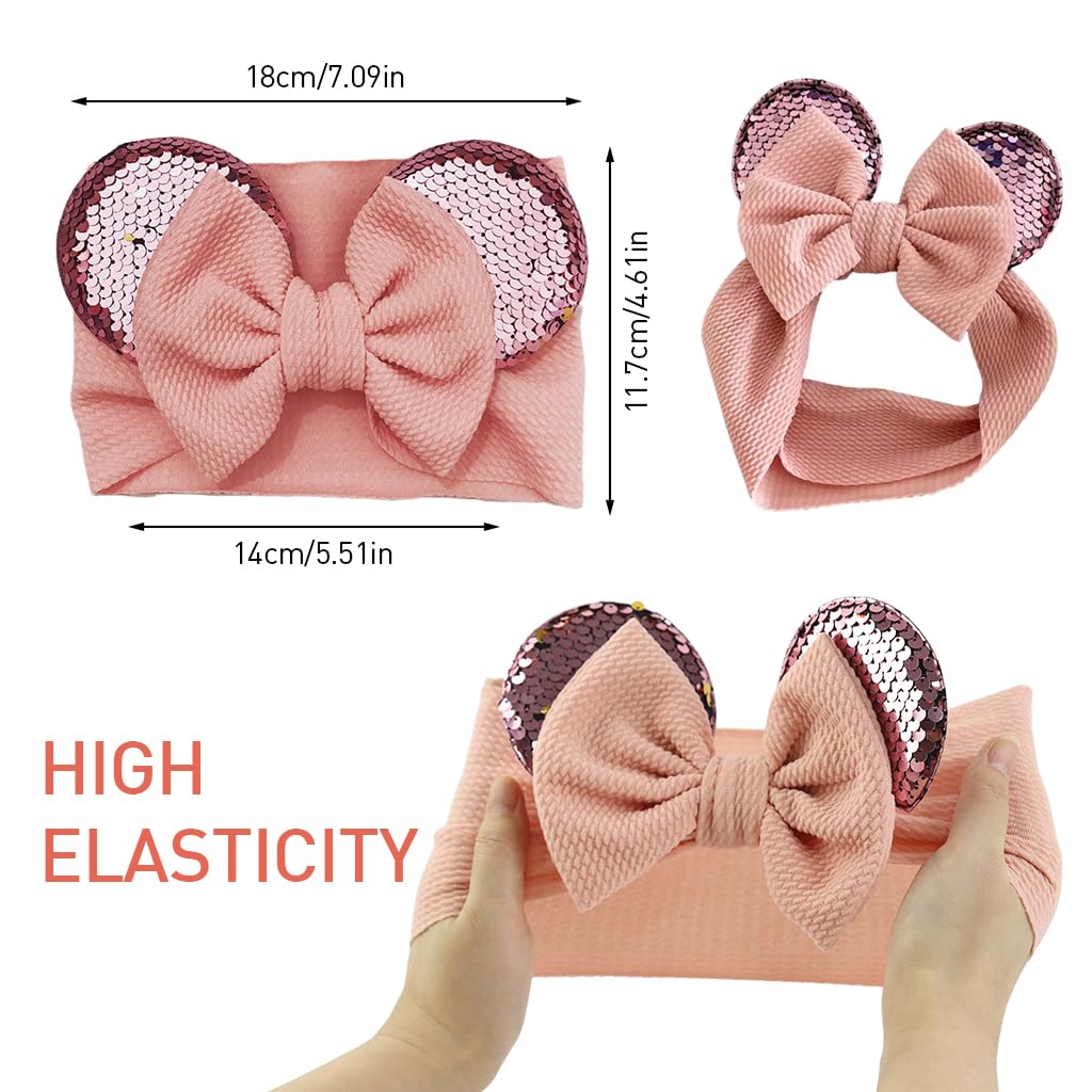 Baby Bows Turban Knotted Head Wraps for Baby Girls featuring Soft Stretchy Fabric