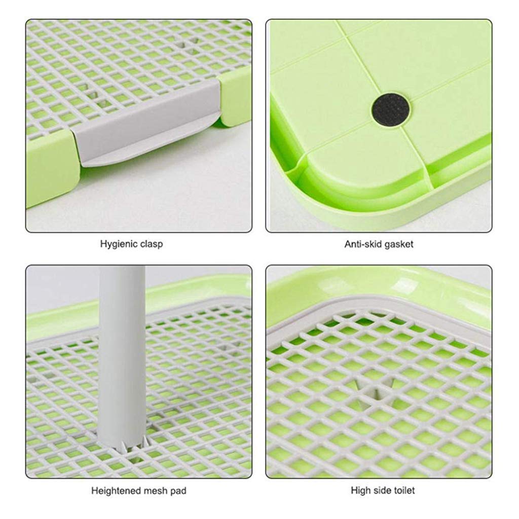 PATPAT Dog Potty Training Tray for Indoor Use with Removable Mesh Grate 19x14 in Blue | Ideal for Puppies and Small Dogs