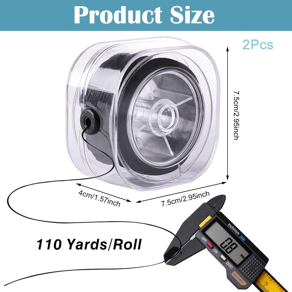 HASTHIP Elastic Cord for Bracelets with 0.8mm Flat Stretch Design 2 Rolls 295ft Each Black&White | Ideal for Jewelry Making and Beading Projects