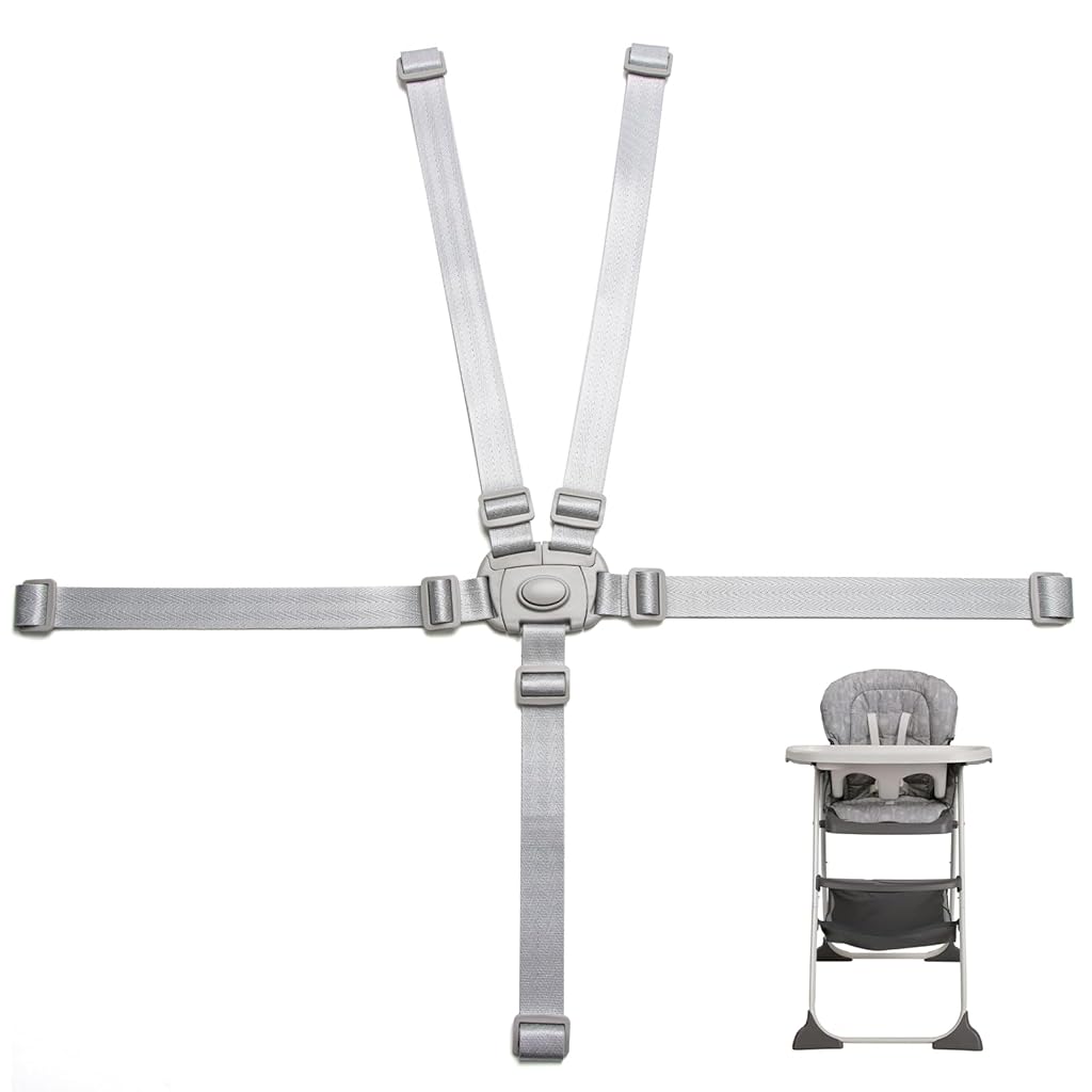 SNOWIE SOFT® Baby Chair Safety Belt Quick-Release 5-Points Safety Harness for Baby Toddler Adjustable Chair Safety Belt for Baby Feeding Chair Travel Baby Chair Harness