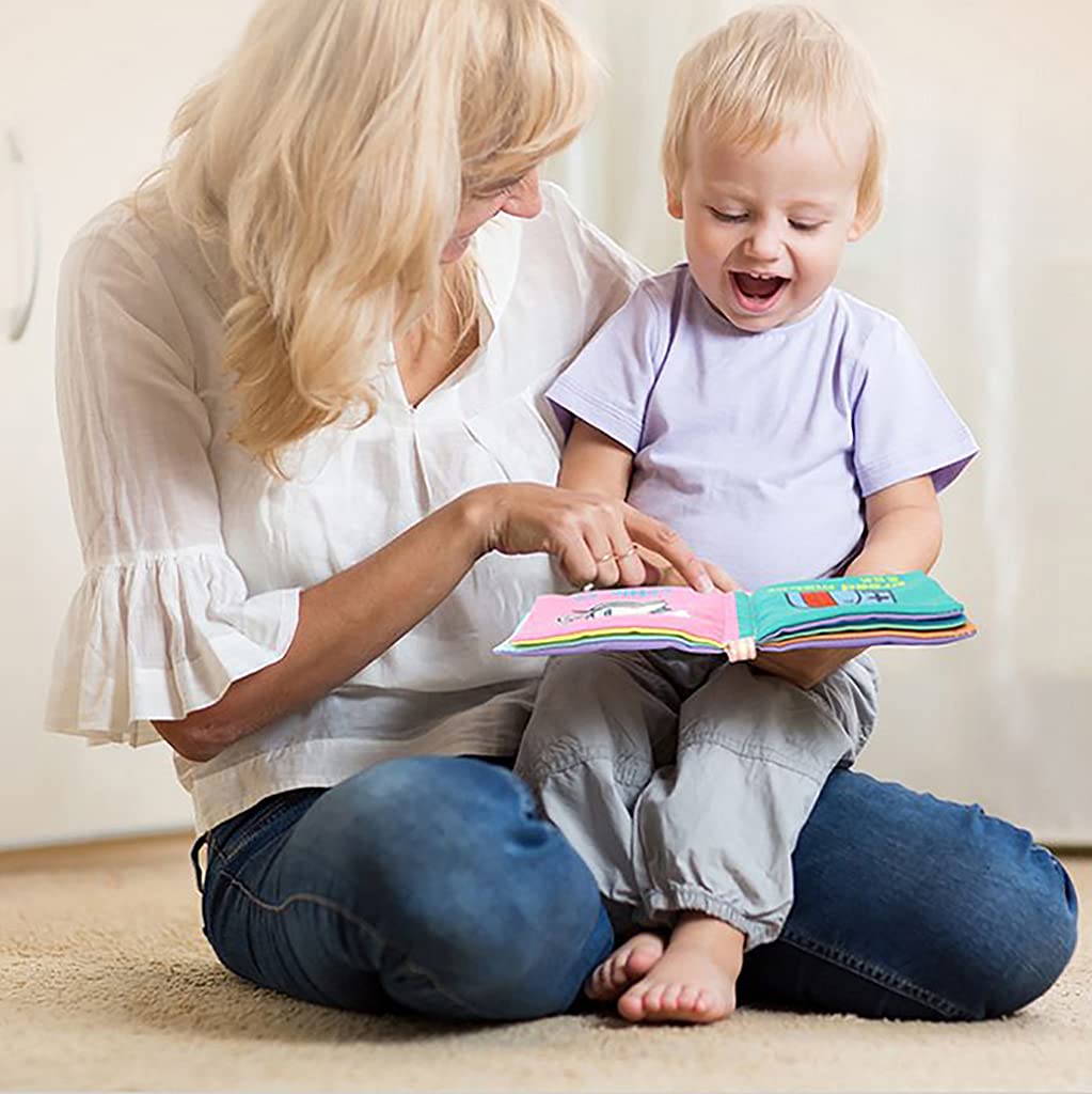 SNOWIE Soft Baby Books for Early Learning with Squeaky Sound & 6 Themes | Safe Cloth Toys
