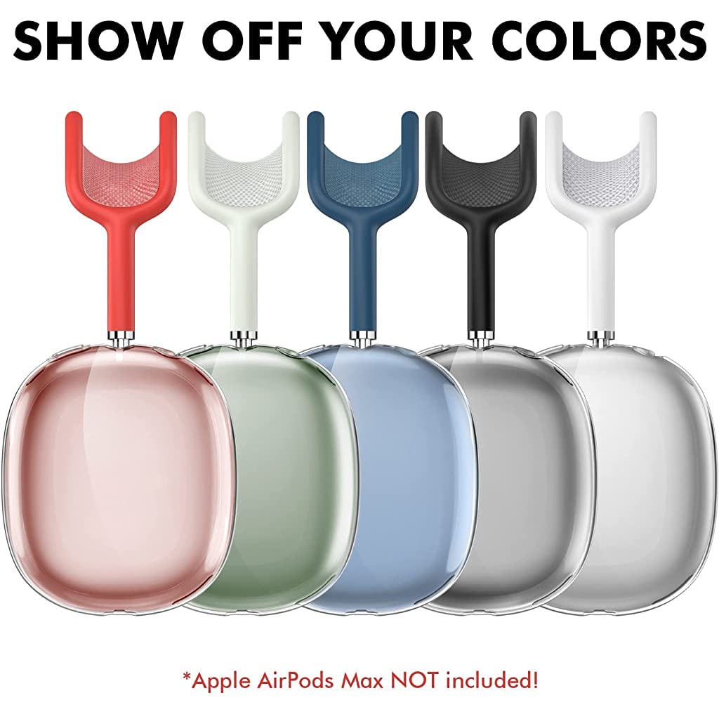 Zeitel Clear Case for AirPods Max featuring Precise Cutouts and Soft TPU Protection | Transparent Cover