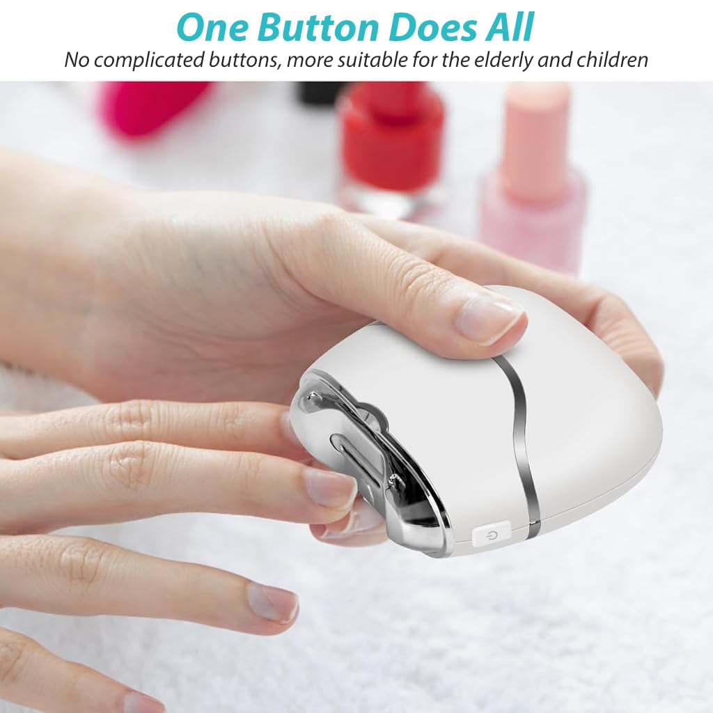ZIBUYU Baby Nail Cutter for Newborns with Quiet Electric Trimmer and Built in Nail Dust Bin | Battery Operated Portable Design