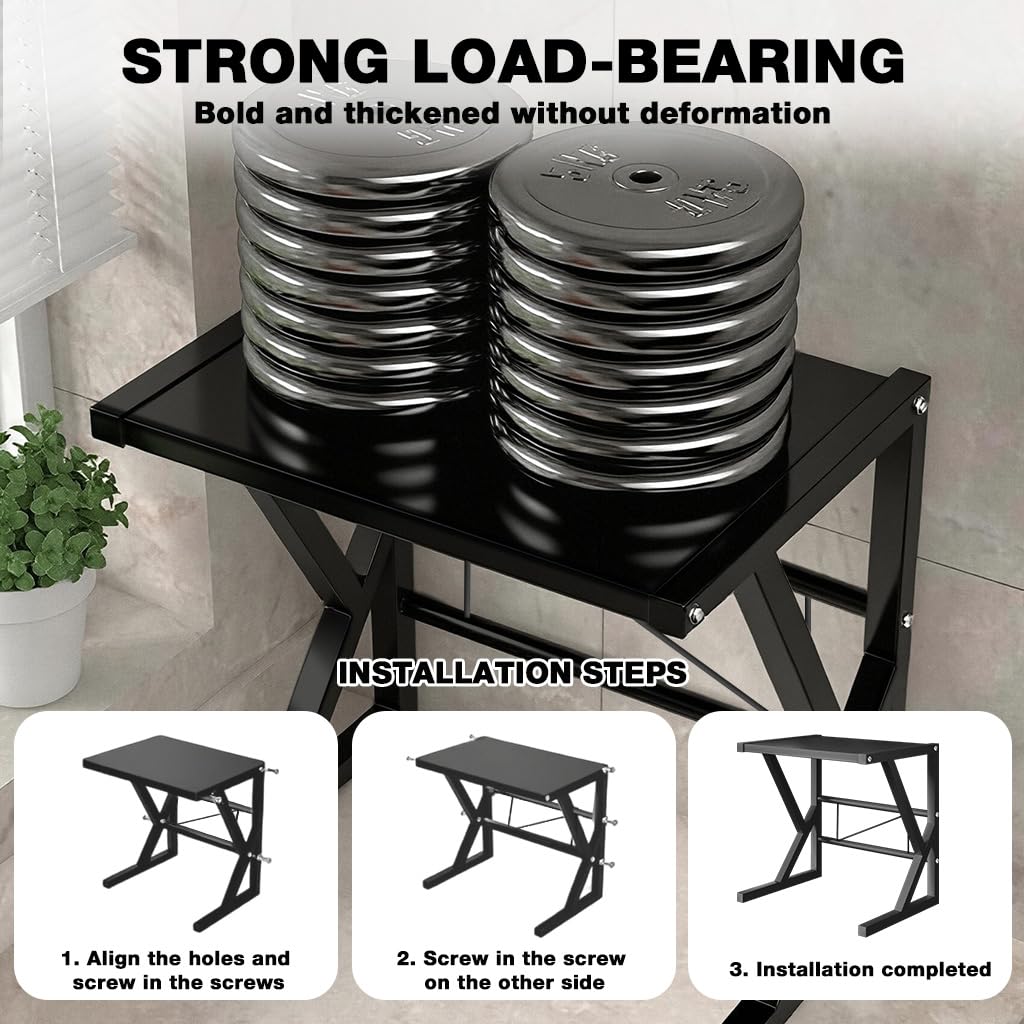 Supvox Kitchen Organizer Rack for Air Fryer Accessories featuring Double Layer Metal Shelf 43x34x44cm