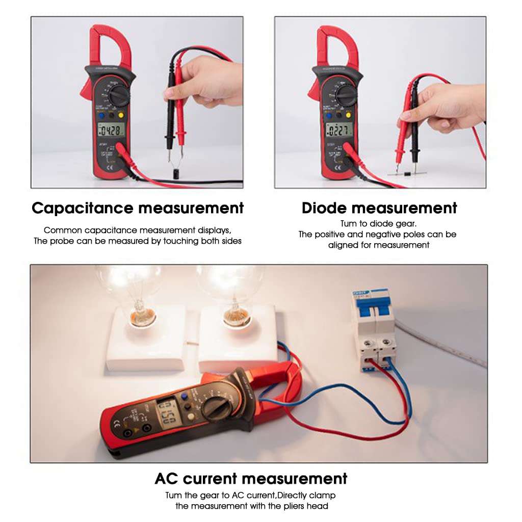 HASTHIP® ST201 Smart Digital Clamp Multimeter,Resistance Ohm Transistor Testers AC/DC Current,Voltmeter Lcr Clamp Meter