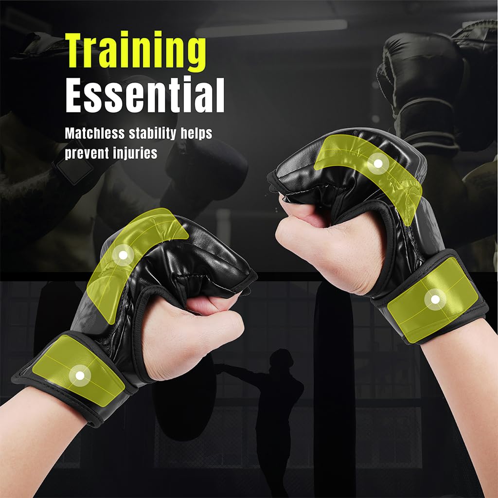 Optifit Boxing Gloves for Training and Sparring with EVA Foam Insert and Wrist Wrap 3 pcs