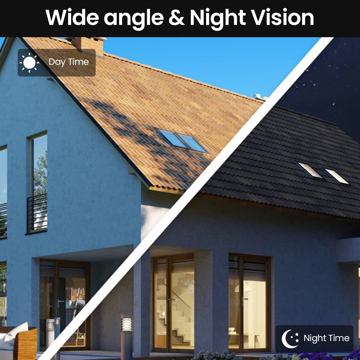 ZORBES Video Door Bell for Home with 1080P HD Camera and 140° Motion Detection | WiFi Night Vision 2-Way Audio