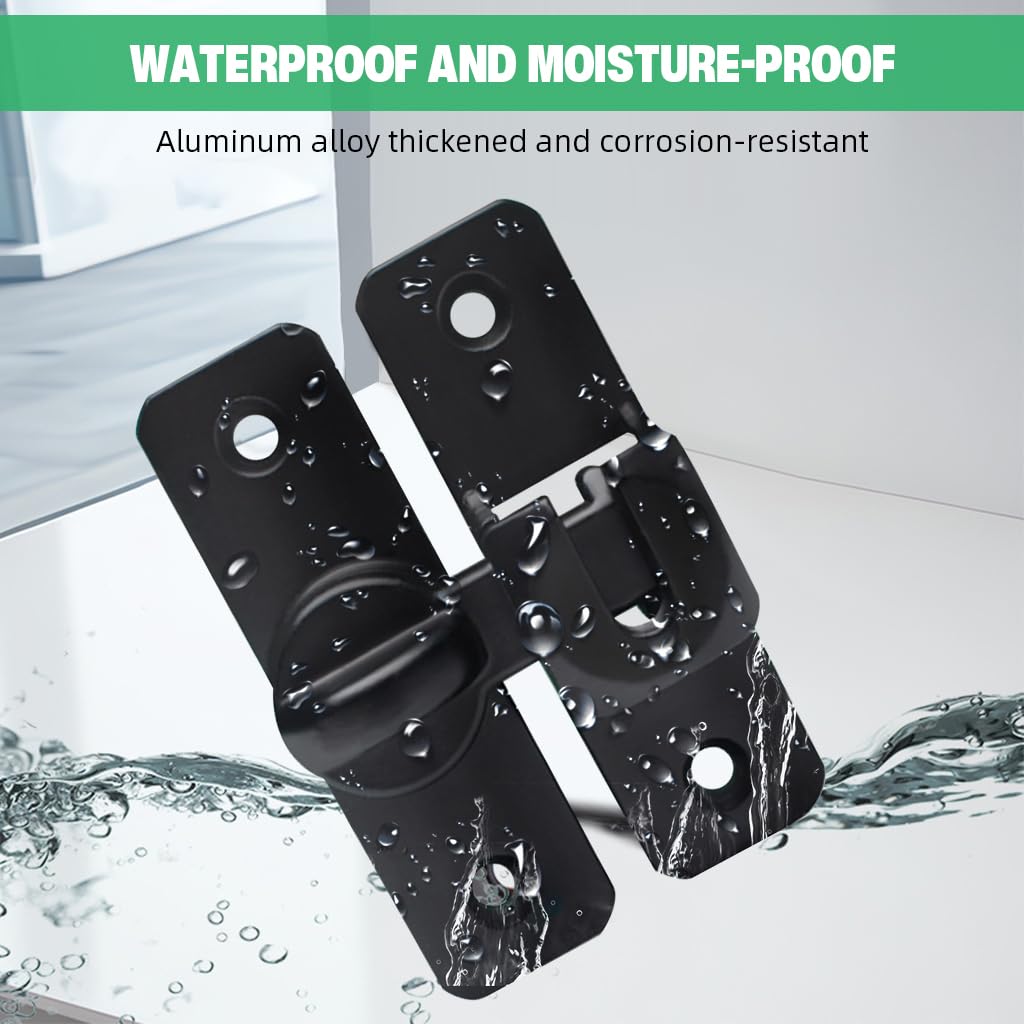 HASTHIP Door Latch for Gates Doors and Cabinets featuring 90°/180° Lock Mechanism | Zinc Alloy Black