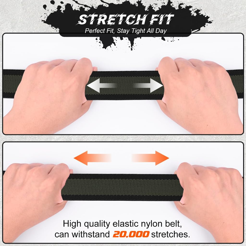 GUSTAVE Belts for Men with Quick Release Alloy Buckle and Adjustable Nylon Webbing 120cm