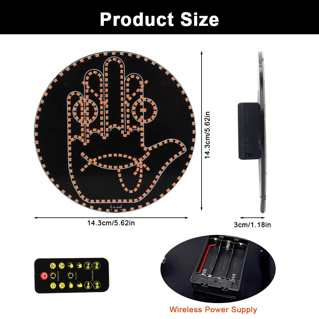 STHIRA Car Rear Windshield LED Light with Remote for Fun Displays and Dual Power | 8 Patterns