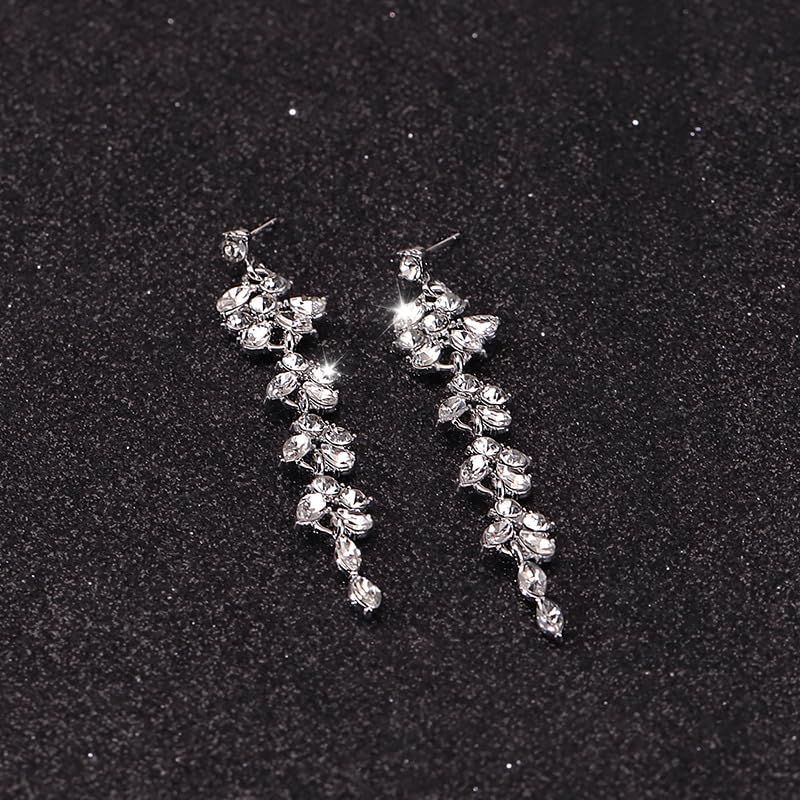 Zibuyu Tassel Drop Earrings for Women featuring Sparkling Rhinestones and Hypoallergenic Alloy | Elegant Dangle Jewelry for Parties and Weddings